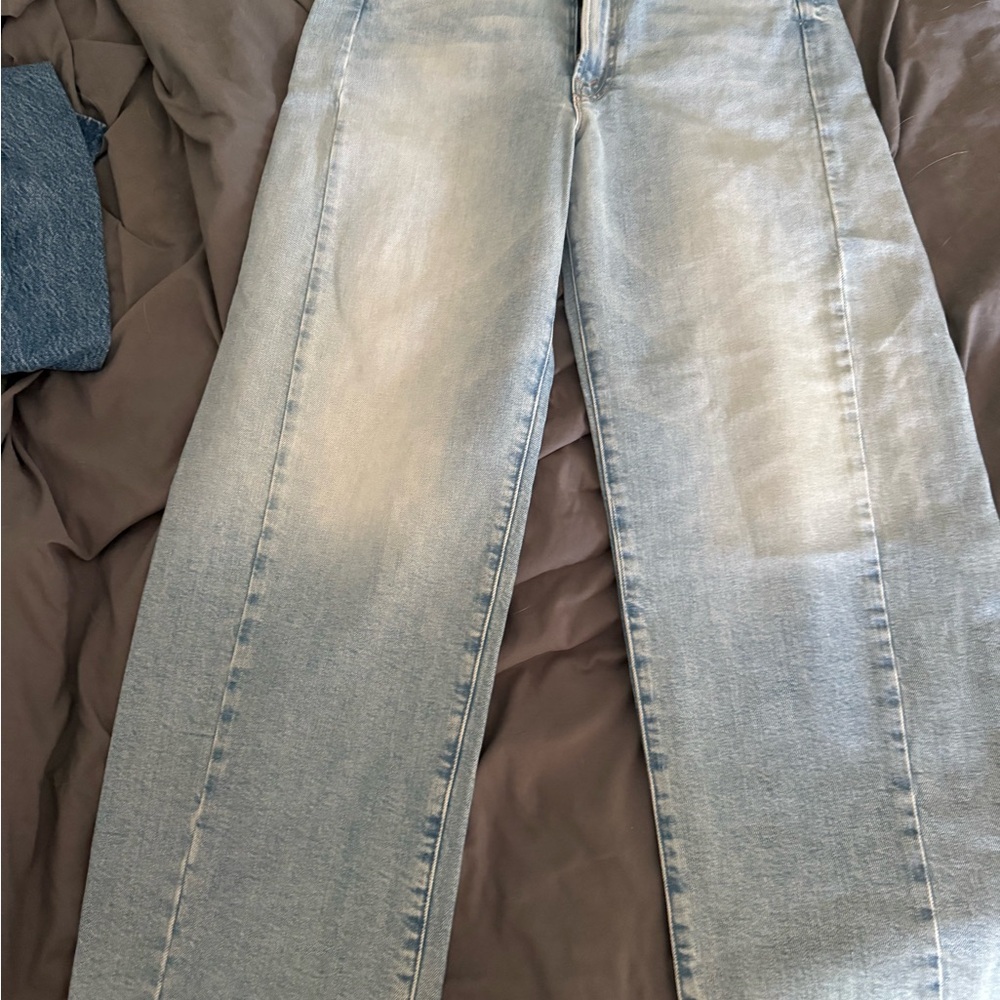 Mother Superior Light Wash Straight Leg Jeans